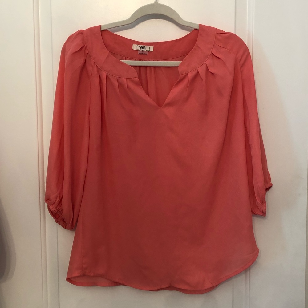 Pink Semi-Sheer Blouse